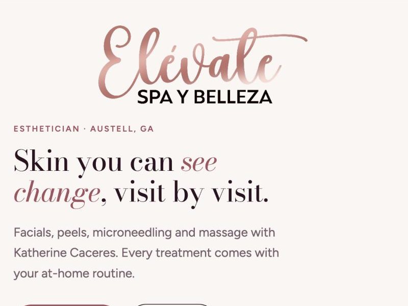 Elevate Spa y Belleza website